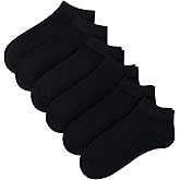 Women's Thin Low Cut Ankle Cotton Socks - 6 Pairs Lightweight Non-Slip No Show Socks, Classic Casual Running Socks