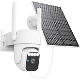 WY-LINK Solar Camera Outdoor Wireless, 360&deg; Wi-Fi Home Security Cameras | 5200mAh battery with solar panel,IP65 weatherproof,color night vision,motion detection tracking,2.4G Wi-Fi only,pan/tilt