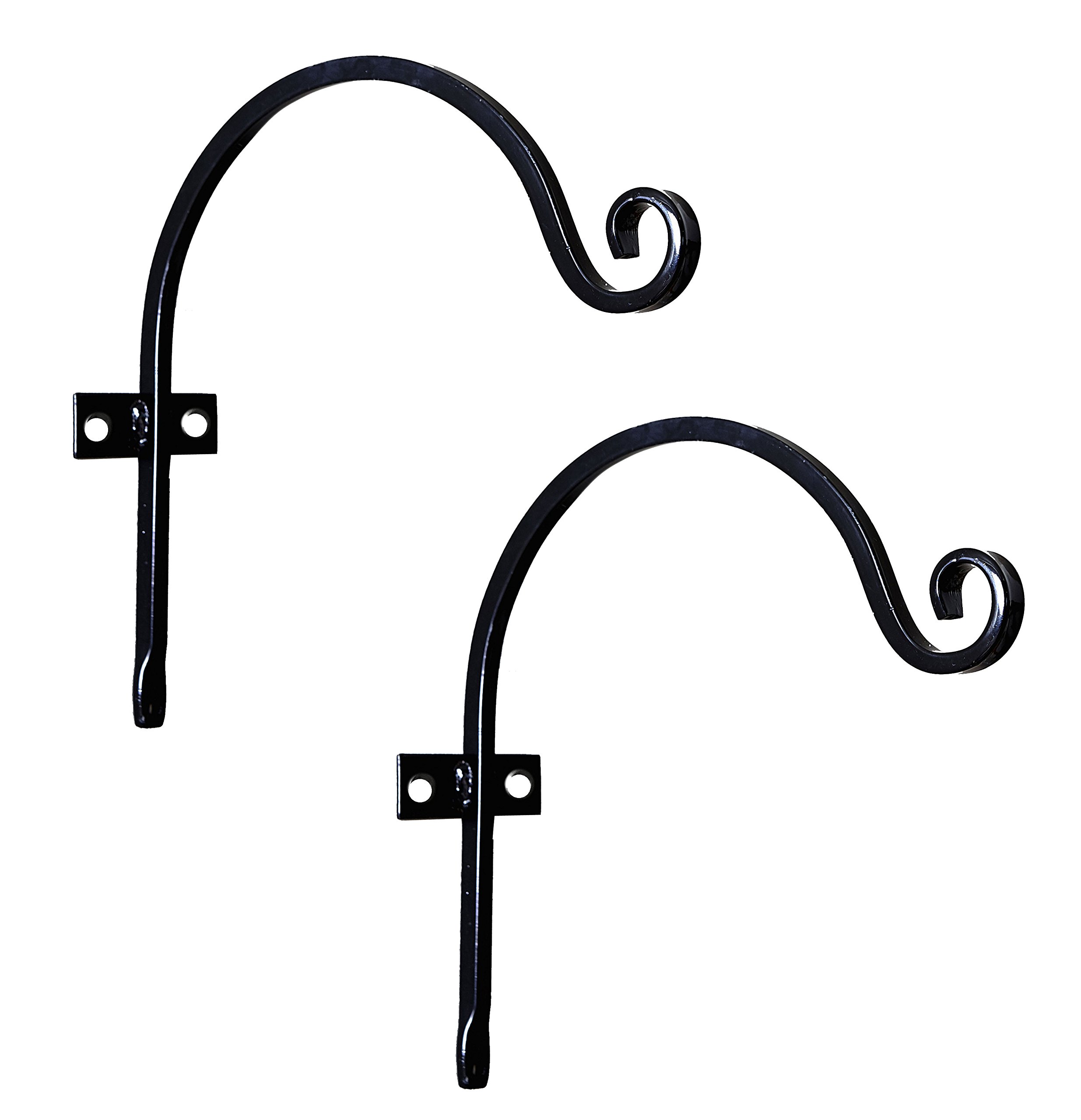Buy Ruddings Wood Set of 2 x 26cm Heavy Duty Hanging Basket Bracket Hooks Outdoor Garden Wall