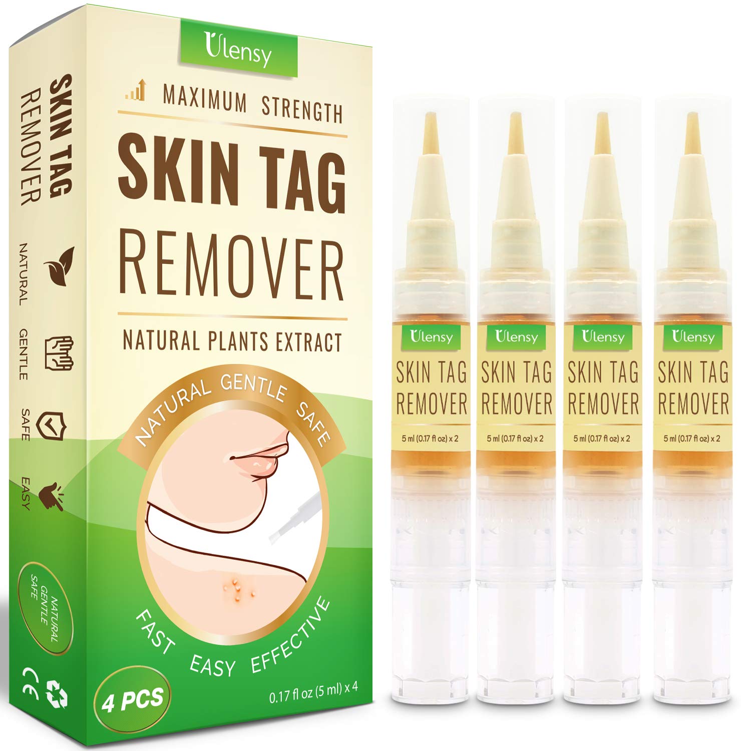 Ulensy 4 PCS Skin Tag Remover with Advanced Formula, Remove Skin Tag Efficiently, Easy and Fast-Acting Skin Tag Remover, 20 ML : Beauty