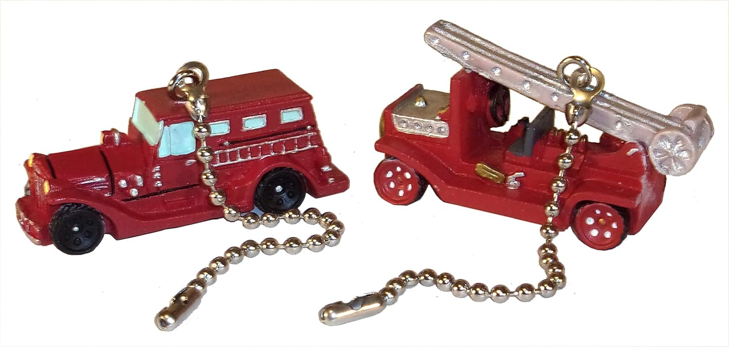Old Time Fire Engines Ceiling Fan Pull Set By Wooden Androyd