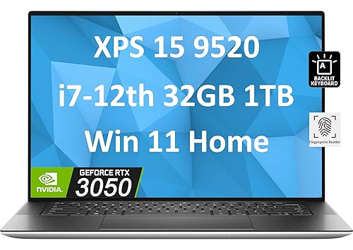 Dell XPS 15 9520 Business Laptop FHD+ Anti-Glare, Intel