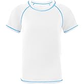 Roadbox Boys Rash Guard Short Sleeve Swim Shirt, UPF 50+ UV Water Shirts for Kids, Surf Fishing Sun Protection Rashguard