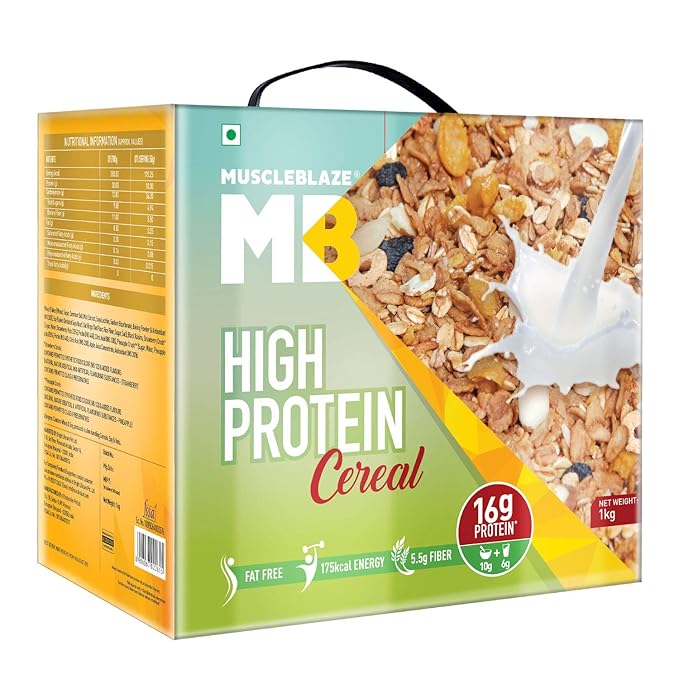 MuscleBlaze High Protein Cereal Unflavoured 1 kg / 2.2 lb Amazon.in