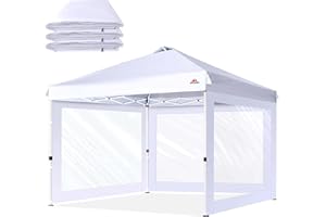 SCOCANOPY Clear Window Sidewall for 10x10 Canopy Frame, 3 Pack Sunwalls Only,(White)