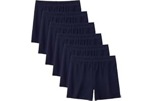 YERIOK 6 Pack Cotton Girls Bike Shorts Girls Shorts Girls Clothes Cartwheel Kids Shorts Under Dress Breathable Multi-Color