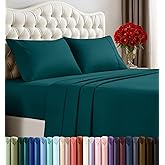 Utopia Bedding Queen Bed Sheets Set - 4 Piece Bedding - Brushed Microfiber - Shrinkage and Fade Resistant - Easy Care (Queen, Teal)