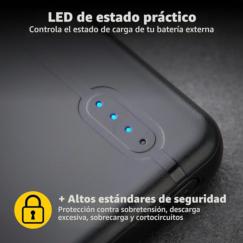 Carregador portátil Intenso Power Bank XS5000, bateria externa (5000mAh, para smartphones, tablets e mais), preto