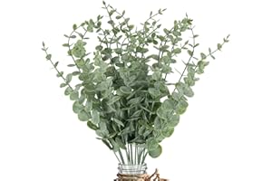 LYRWI 20pcs Eucalyptus Stems Artificial Eucalyptus Leaves Stems Artificial Fake Flowers for Home Office Flowers Bouquet Centerpiece Wedding Decoration Christmas Decor 2025