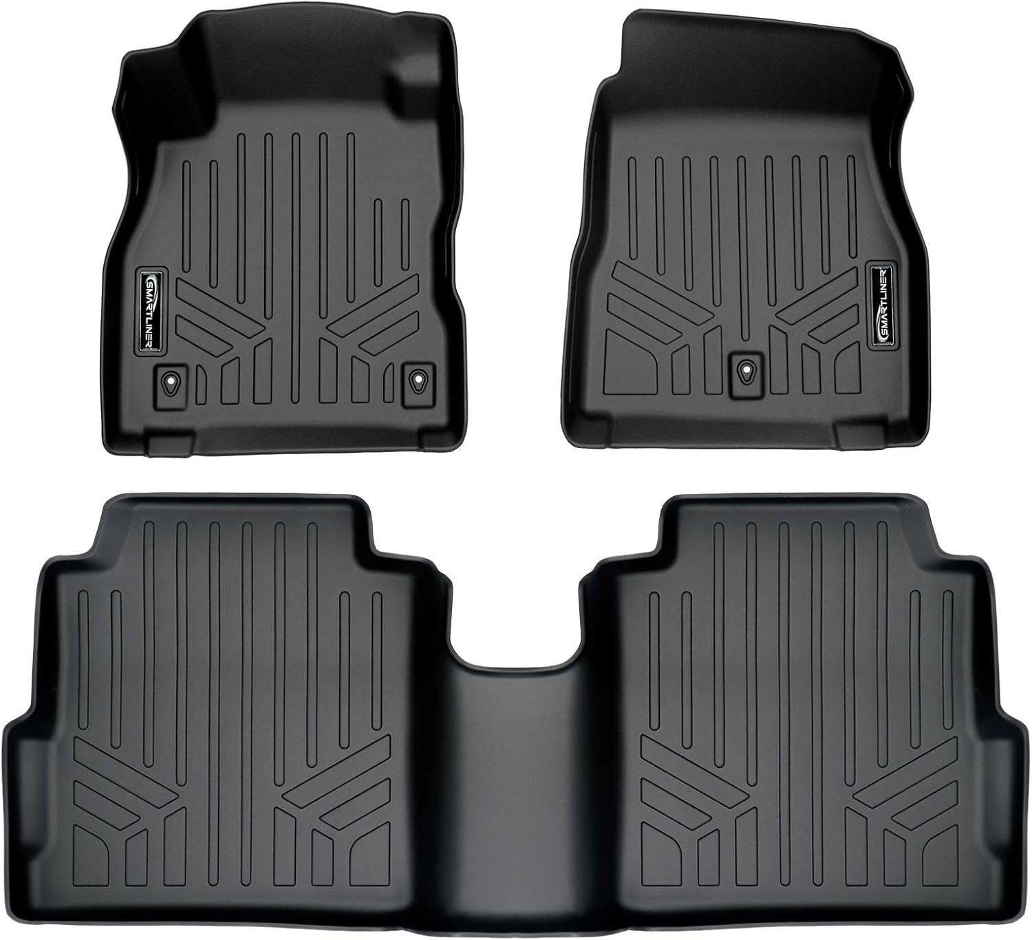 Amazon Com Smartliner Custom Fit Floor Mats 2 Row Liner Set Black For 2018 2021 Nissan Kicks Automotive