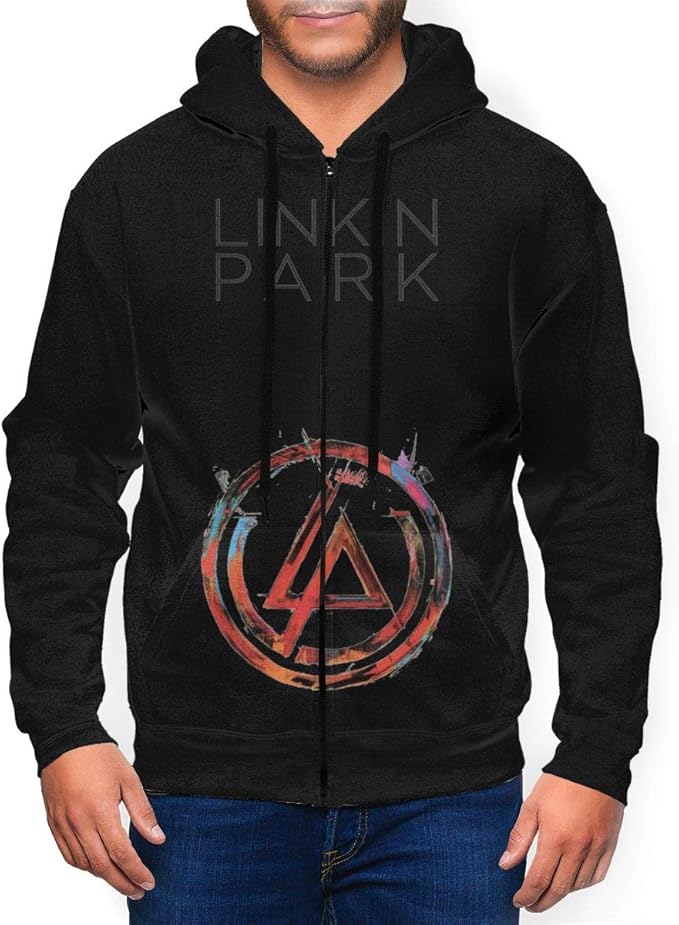 Fashion Drug Hoodies Men‘s Linkin Park Long Sleeve Zipper Hiking Jacket