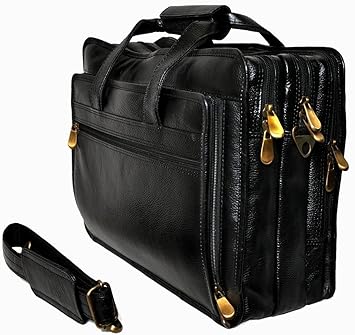 Bag Jack Leather Black Laptop Messenger Bag