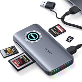 llano 4 in 1 CFexpress Type A/B, SD&amp;Micro SD Card Reader USB 3.2 Gen 2 | 10Gbps UHS-II High Speed Memory Card Reader with RGB for Windows, Mac OS, Linux, iOS, iPadOS and Android