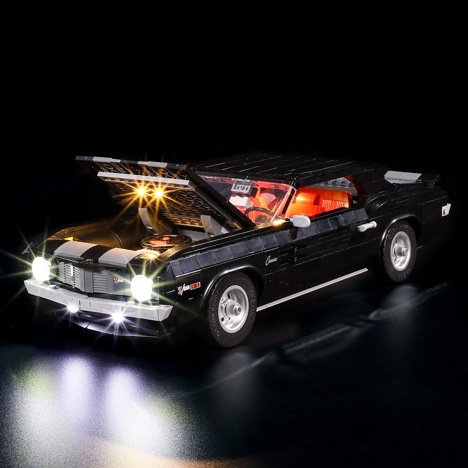 GEAMENT LED Light Kit Compatible with LEGO Chevrolet Camaro Z28 - Lighting Set for Creator 10304 Model (Building Set Not Included)