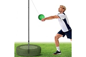 GADFISH Heavy Duty Tetherball Set, Tetherball Pole and Ball Set for Outdoor Backyard, 9ft Adjustable Height Suitable for Adul