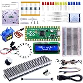 GeeekPi Basic Starter Kit for Raspberry Pi Pico, with Breadboard, I2C 1602 LCD Display Module, 9g Mirco Servo for Raspberry Pi Beginners &amp; Software Engineer