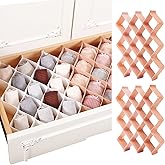 ROUFA Honeycomb Drawer Organizer for Underwear, Drawer Divider Separator for Women Men, Dresser Drawer Organizers for Belts, 