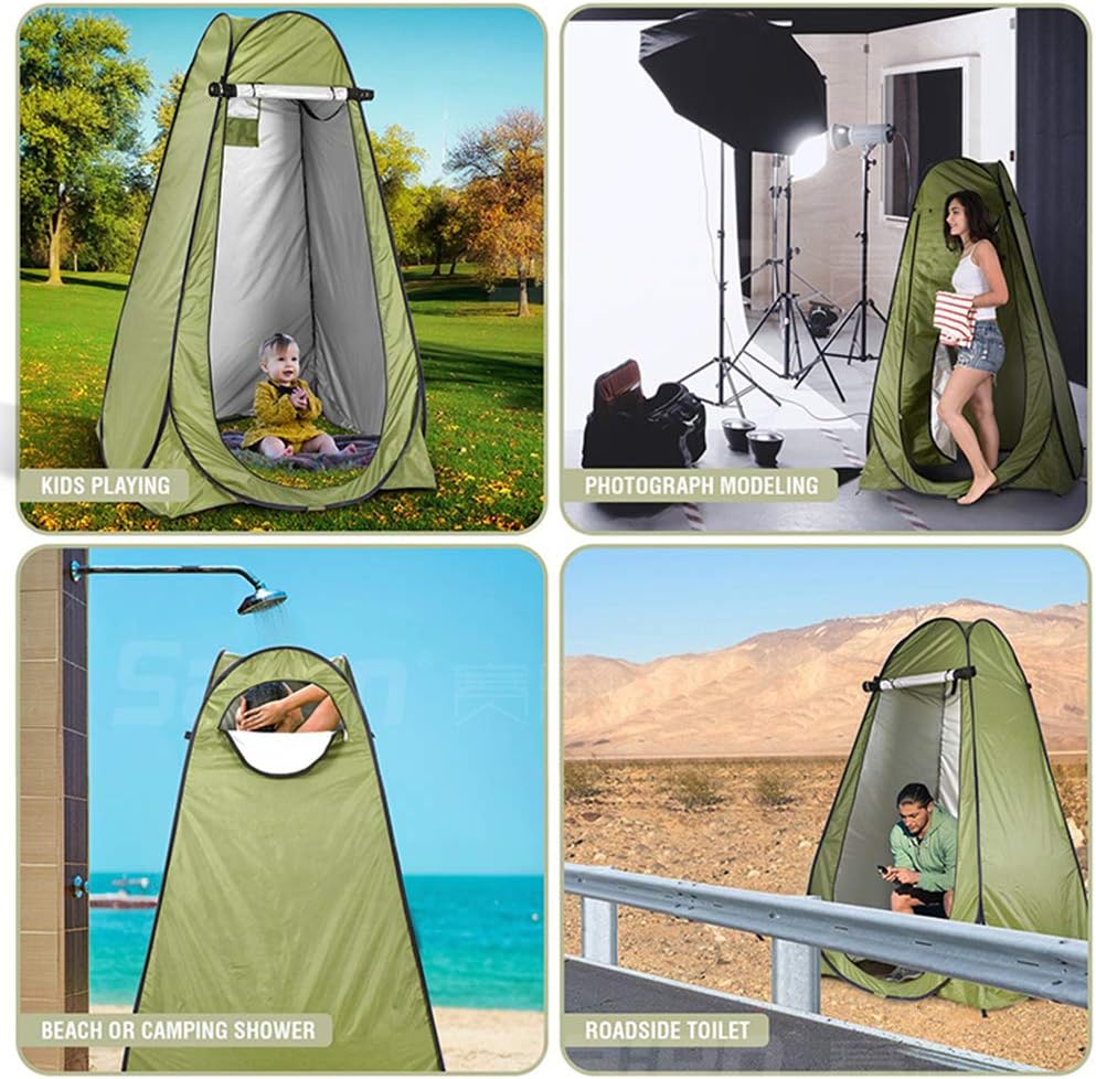 Privacy Shelter Pop Up Tent Shower Tents for Outdoor Changing Dressing Fishing Bathing Storage Room Portable with Carrying Bag Orange: Sports & Outdoors