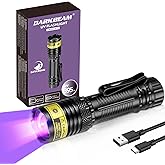 DARKBEAM 395nm UV Flashlight Black Light, Mini But Powerful Blacklight USB-C Rechargeable Focusable, Water Resistant Pet Urin