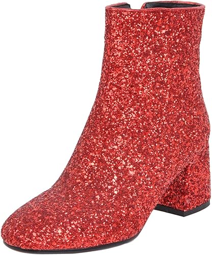 red glitter booties
