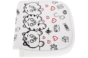 PACKOVE Cute Cat Golf Putter Cover Pu Leather Mallet Headcover 1pcs Funny Golf Club Head Covers