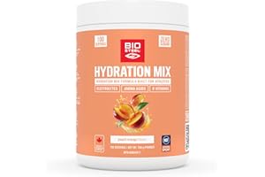 BioSteel Electrolyte Hydration Mix Powder, Zero Sugar, No Artificial Flavours, Peach Mango, 100 Serving Container