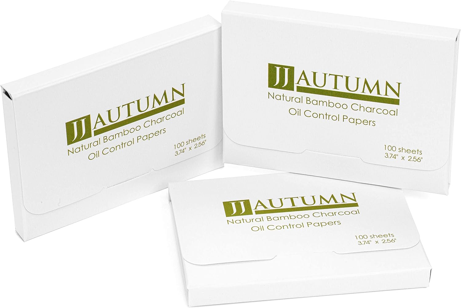 JJ Autumn Natural Bamboo Charcoal Oil Absorbing Tissues - Easy Carry and Take Out Design - Premium Face Oil Blotting Paper (3 - Pack): Office Products