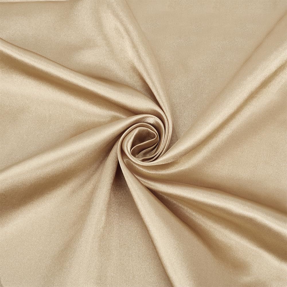 NBEADS 6 Yards/5.48m Satin Fabric, Charmeuse Satin Fabric 150cm Shiny Cloth Fabric Silky Satin Fabric for Wedding Bridal Decoration Fashion Apparel Crafts, Dark Khaki
