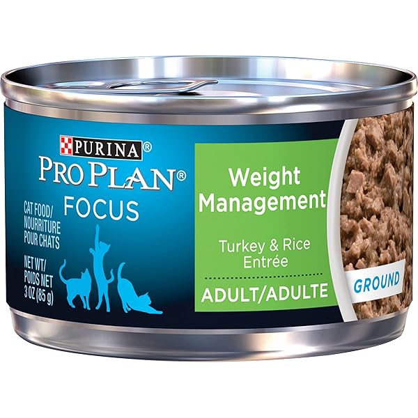 PURINA PRO PLAN WEIGHT CONTROL PATE WET CAT FOOD, SPECIALIZED WEIGHT MANAGEMENT TURKEY & RICE ENTREE – (PACK OF 24) 3 OZ. PULL-TOP CANS