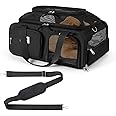 pidipiti 19x13x9 TSA Approved top Expandable pet Carrier for Small Dog Puppy cat up to 12 lbs Weight and 18'' Length, for Southwest Spirit Canada Airlines(Black)