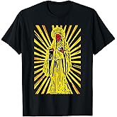 Santa Muerte Female Deity Mexican Sugar Skull Folk Culture T-Shirt
