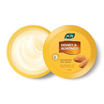 Joy Honey & Almonds Nourishing Skin Cream With Wheatgerm Oil Ingredient and Natural Sunscreen, 500ml, For All Skin Type