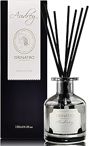 Reed Diffuser Set | ORINATRO Rose & Sandalwood Natural Fragrance Oil Diffuser | Scented Sticks & Aromatherapy Diffuser Reeds | Aroma Reed Diffuser for Home Bathroom Office Air Freshener, 4.2 fl.oz