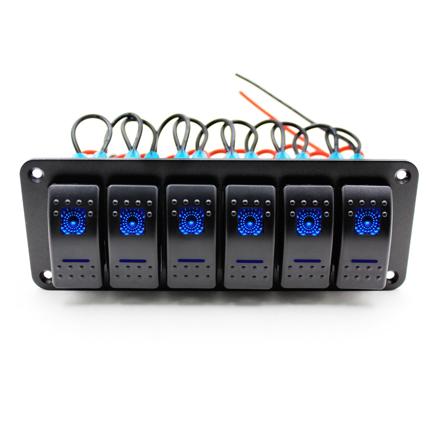 Fxc Rocker Switch Aluminum Panel 5 Gang Toggle Switches Dash