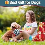 HETOO Soccer Ball Dog Toy with Straps 5 Inch PU Ball for Small Dogs Red Blue view 7