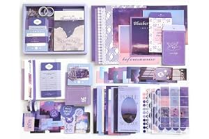 Kit de fournitures de scrapbooking esthétiques vintage, papier de scrapbooking, autocollants pour scrapbooking, albums de bri