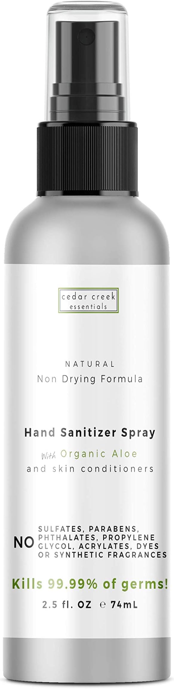 Hand Sanitizer Spray - All Natural Antibacterial- Kills 99.99% of Germs