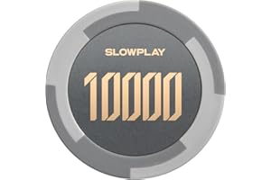 SLOWPLAY Godel Clay Poker Chips, 14 Grams Heavyweight Clay Composite, 40mm Large Chips in Bulk, Pack of 50 with Denomination 