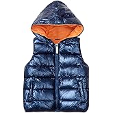 Mud Kingdom Boys Girls Hooded Vests Outerwear Zip-up Lightweight Casual Warm Jackets Autumn Winter