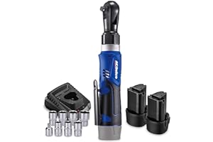 ACDelco ARW1209-P2 G12 Series 12V Li-ion Cordless 3/8” 45 ft-lbs. Ratchet Wrench Tool Kit with 2 Batteries