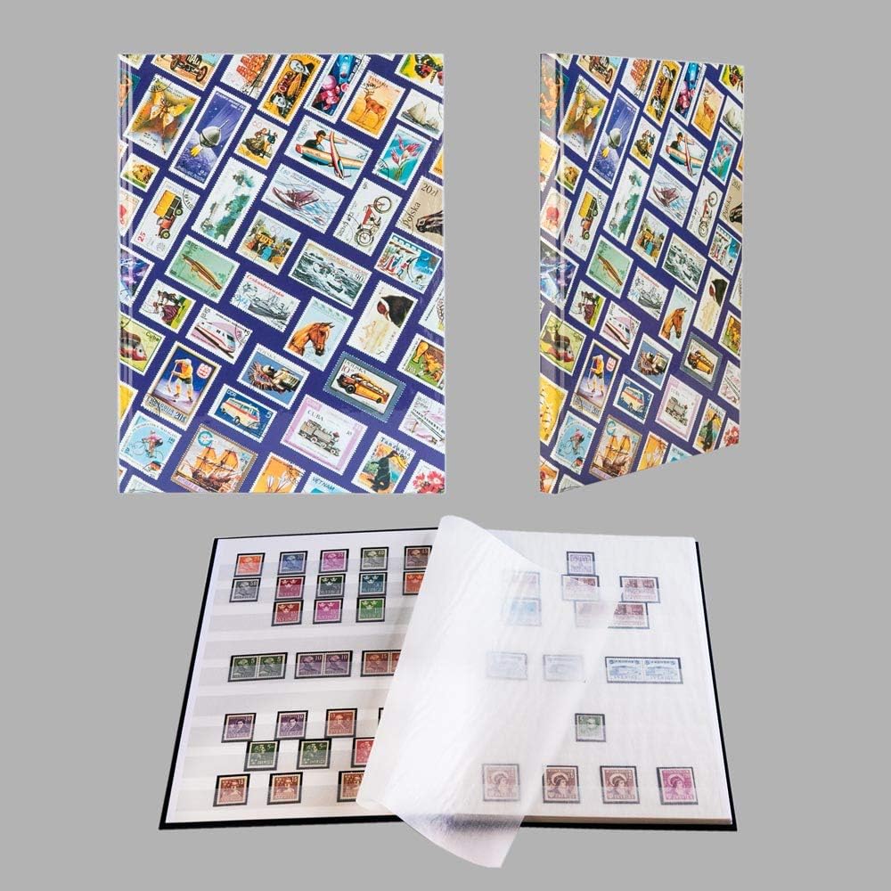 Prophila A4 teenager's stockbook 16 white pages, Blue, 30.5 x 23 cm