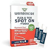 Wondercide - Flea Tick & Mosquito Dog Spot On - Large 3 Tubes of 0.17 oz | Repellent and Prevention for Dogs with Natural Ess