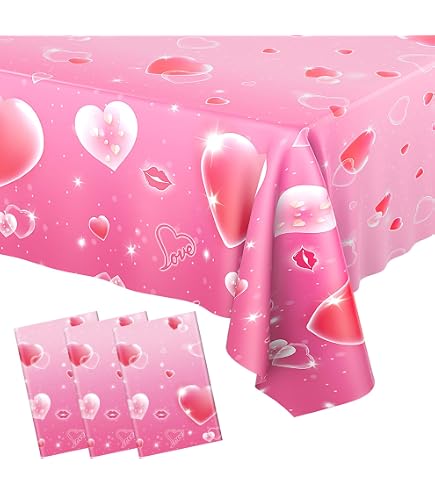 thumbnail image 2 of PLULON 15 Pcs Tablecloth Plastic Pink Purple Blue Table Cover 54 X 108 Inch Rectangle Table Cloth For Picnic Unicorn Birthday Baby Shower Wedding Party Home Kitchen Dining Decorations 2 of 11