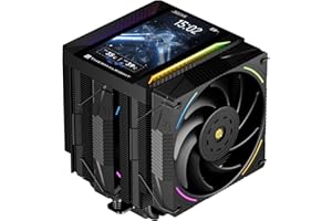 Thermalright Peerless Assassin 120 Vision MAX ARGB Black CPU Air Cooler,PC Heatsink Cooler with Dual PWM Fans,PC Display Scre