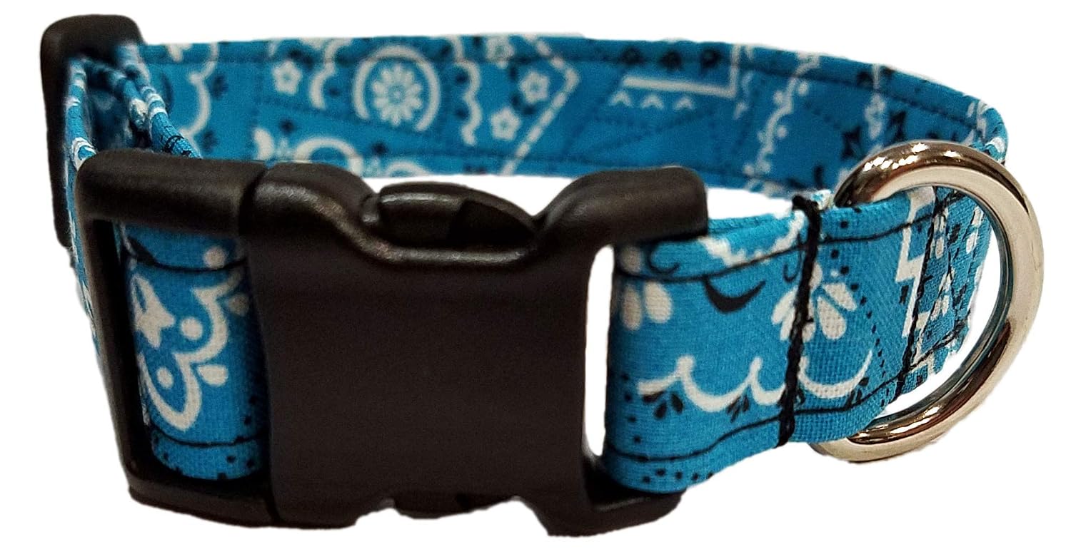 Teal Bandana Dog Collar Puppy Turquoise aqua cowboy