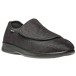 Propét Men's Cush N Foot Shoe, Black, 14 5E US