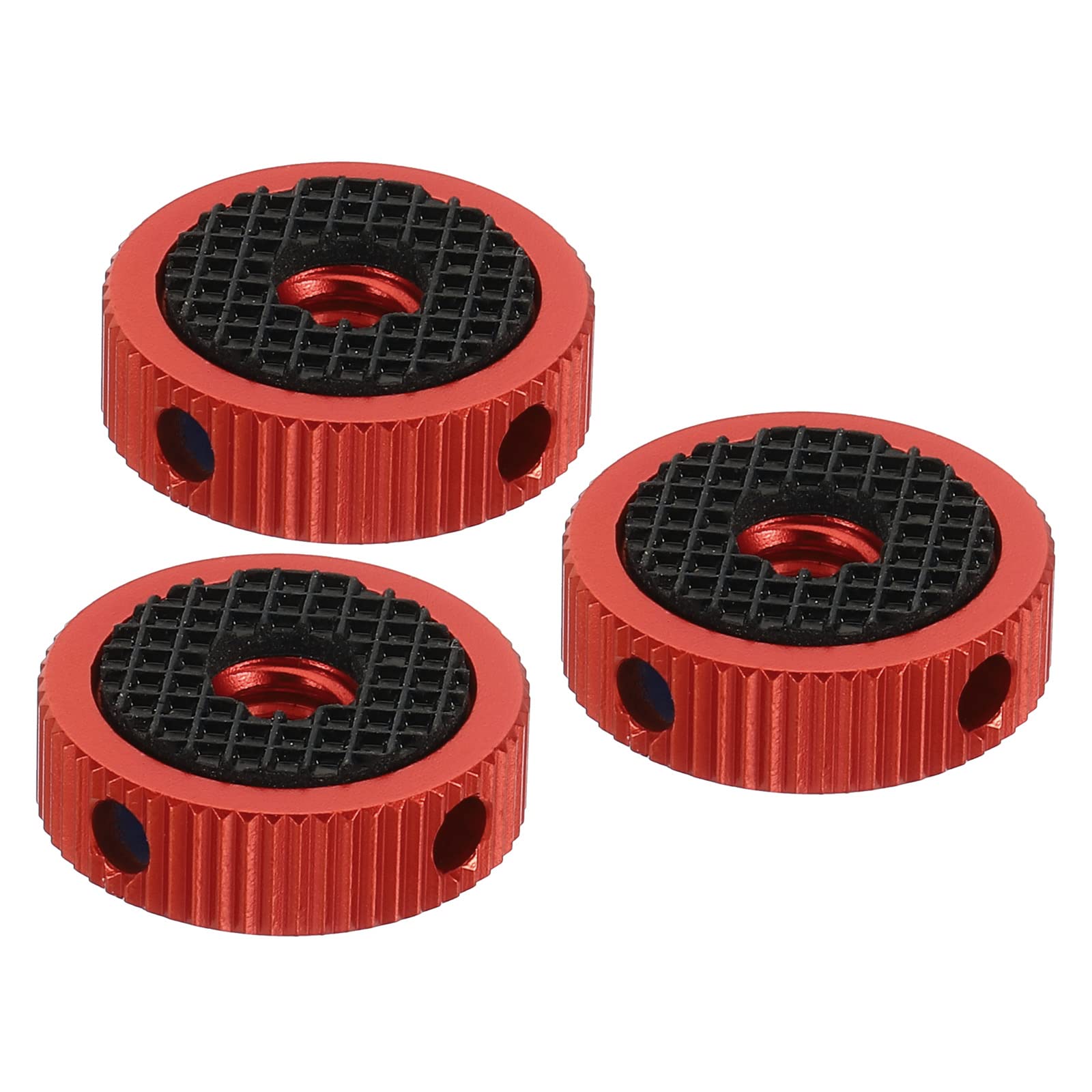 PATIKIL 0.79" OD x 0.24" Thickness Tripod Mount Adapter Rubber Pad, 3 Pack 1/4" Screw Hole Rubber Washers for Action Camera Tripod Accessories, Red