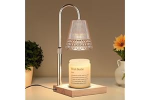 ZUSANUN Candle Warmer Lamp, Adjustable Height & Dimmable, Candles with Timer, 2H/4H/8H Auto Off, Safe Flameless Night Light for Home Decor, Bedroom, Office, Christmas Birthday Gift for Women & Men