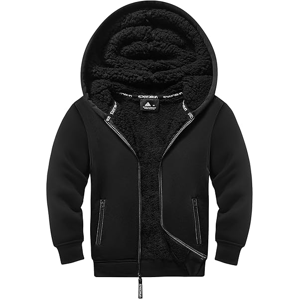 A2Z 4 Kids Chaqueta De Forro Polar Liso Con Capucha Y Cremallera Estilo Cremallera 5-13 Para Niños, Nuevo Estilo Azul Marino