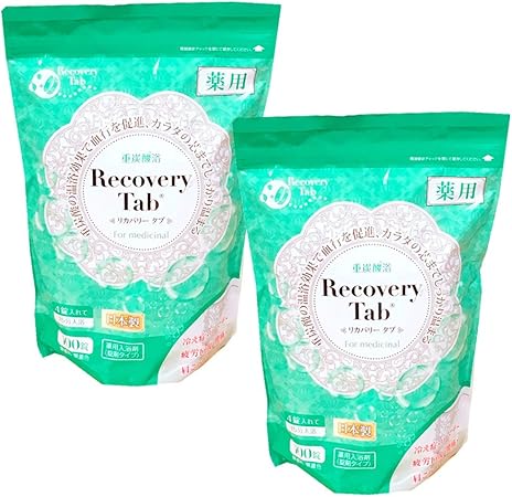 Amazon Recovery Tab 正規販売店 薬用 Recovery Tab リカバリータブ 重炭酸浴 医薬部外品 100錠入 2個セット リカバリータブ 炭酸入浴剤 通販